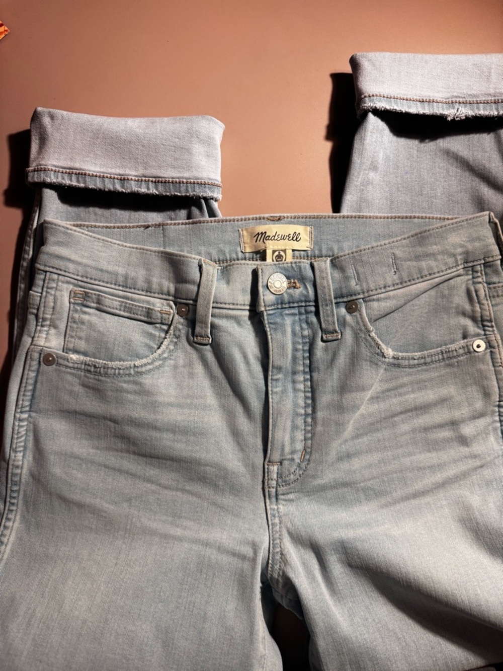 Madewell Faded Blue Straight-Leg Jeans